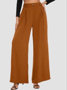 Women's Solid Color Pants, Casual Comfy Trousers for Daily Wear, Ladies Bottoms for All Seasons