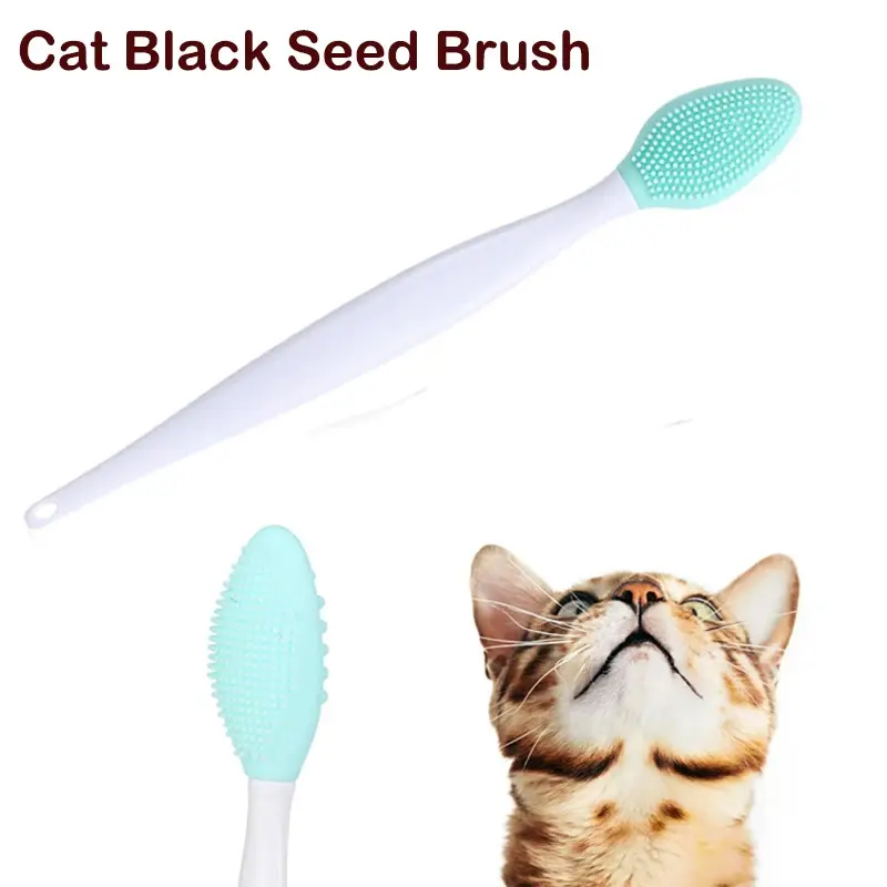 Cat Grooming Brush for Cat Chin Acne, Cat Black Seed Exfoliating Brush, Cat Chin Acne Care Soft Silicone Scraper electric  toys pet  brush sticky  roller Stainless Steel petspray  comb