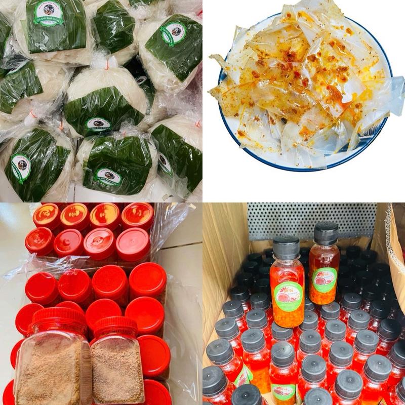 combo 500gr bánh tráng rìa phơi sương + 100gr sate cay+ 100gr muối tôm nhuyễn Nước Sốt Gia Vị bánh tráng trộn cay ngon