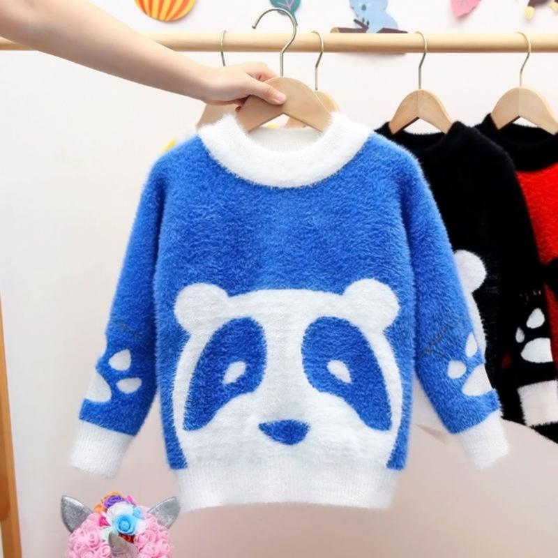 Áo Len Lông Cừu, Phong Cách Phương Tây, Áo Sơ Mi Lớp Cơ Sở, Dành Cho Bé Gái Và Bé Trai, Áo Len Hoạt Hình Mới, Thích Hợp Cho Trẻ Em 5