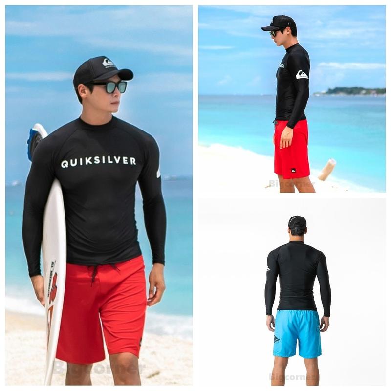 Rash Guards Men's Surf Shirt Swimsuit Snug fit Comfortable Crew ...