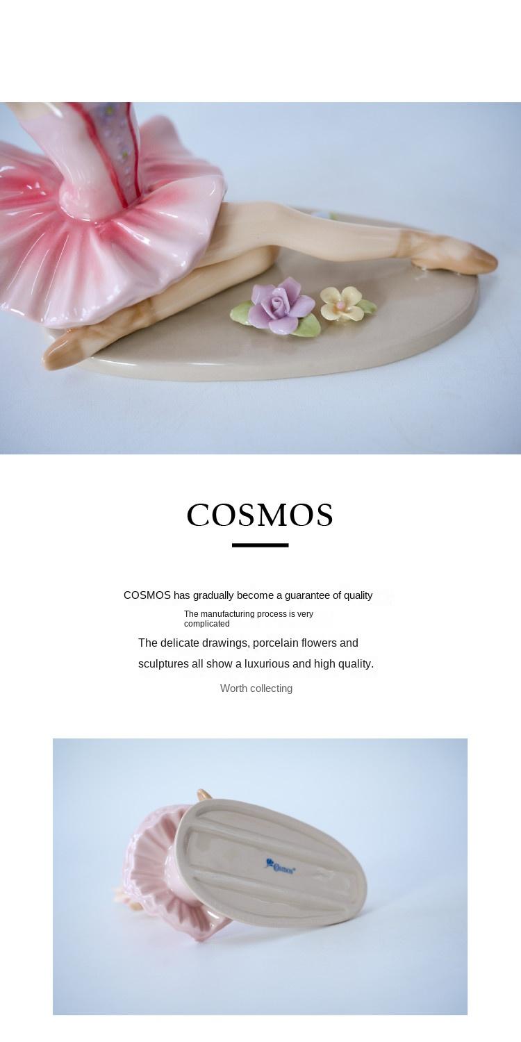 Product Introduction of Retro European-Style High Temperature Porcelain Home Decoration Ballet Girl Sitting Position Raise Hand 4