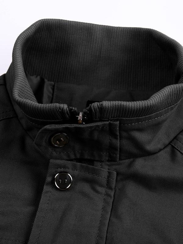 Men's Solid Color Zip Up Jacket & Pants Two-piece Set, Regular Fit Casual Fashion Cozy Breathable Two Piece Outfits for Daily Outdoor Wear, Men Clothes for Spring & Fall, Apparel, Menswear 8