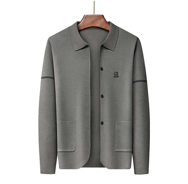 Product Introduction of Men's Knitted Jackets Autumn and Winter New High-End Embroidery Cardigan Men's Casual Loose Fashion Trendy Sweater Men's Hair Generation 42