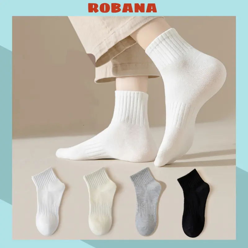 Tất vớ cổ trung RBANA cho nữ phong cách đơn giản dễ phối đồ