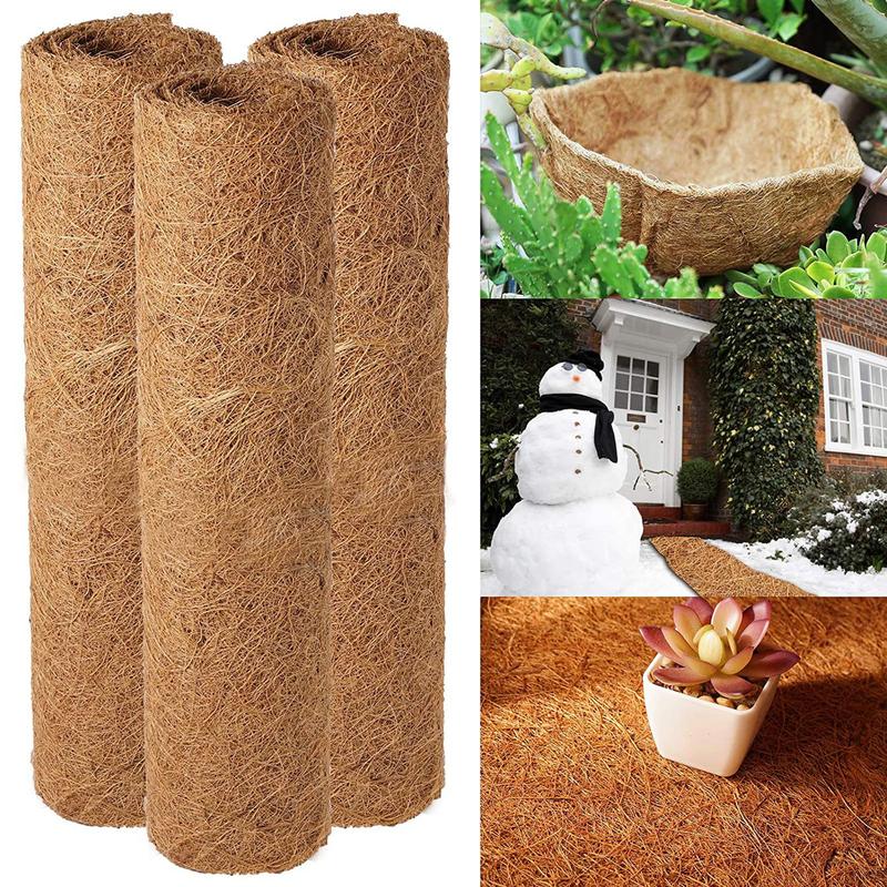 3Pcs Coco Liner Roll Breathable Tear-Resistant Coir Coconut Planter ...