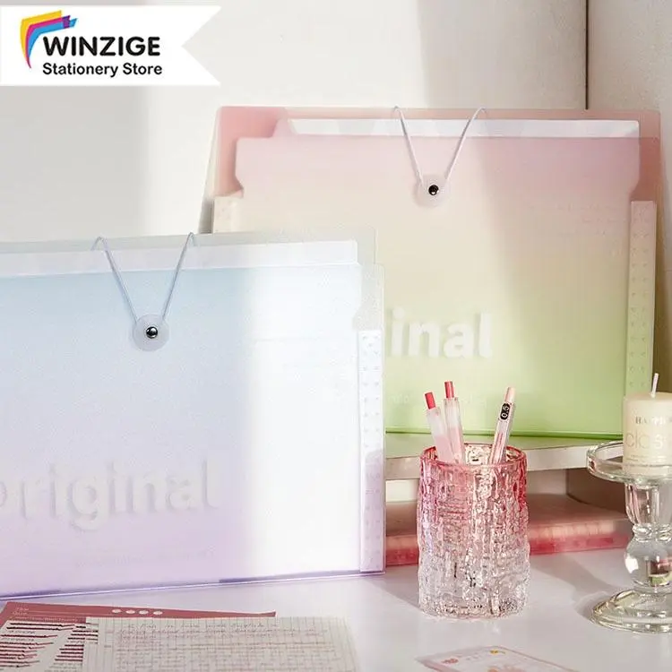 Winzige Map Harmonika Tas File A4 8 Sekat Indeks Bahan Lucu Document Bag File Map Plastik Folder Organizer Stationery Untuk Kantor Sekolah Expanding Slot Gratis Index Tab barang aesthetic 2