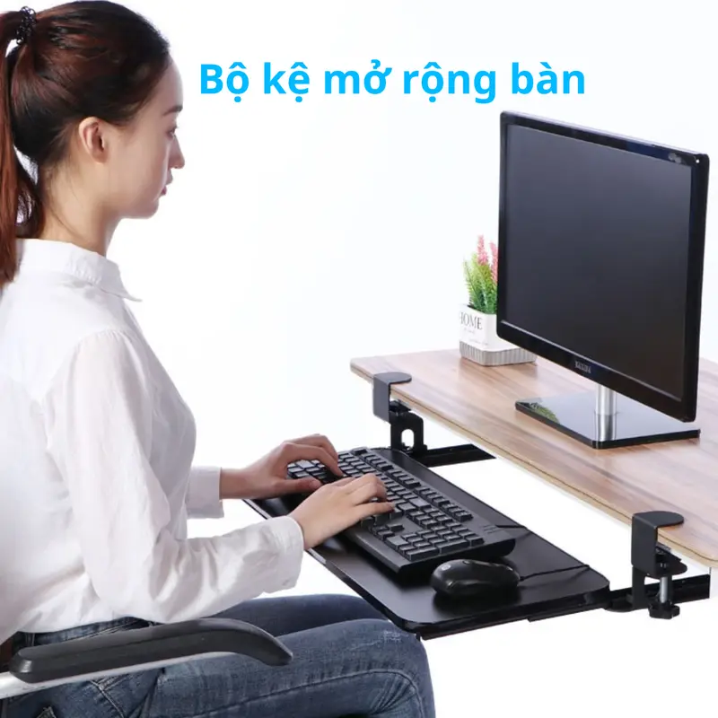 Kệ Kẹp Mở Rộng Bàn Làm Việc, Giá Đỡ Bàn Phím, Thêm Không Gian Bàn Làm Việc, Văn Phòng, Gaming 2