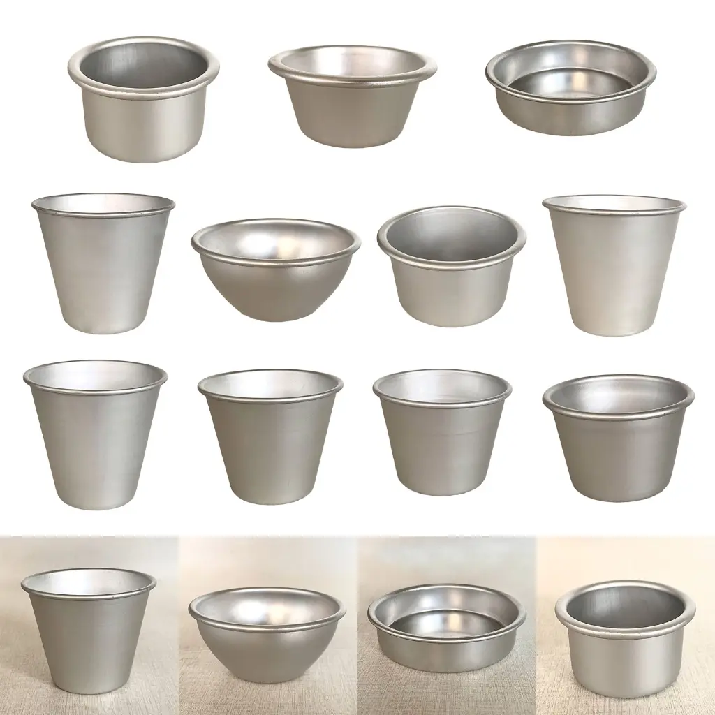 Set of 10 Nonstick Moulds for Eggs Tart and Cupcakes Bakings Cup Convenient Cookie Aluminums Darioles Molds