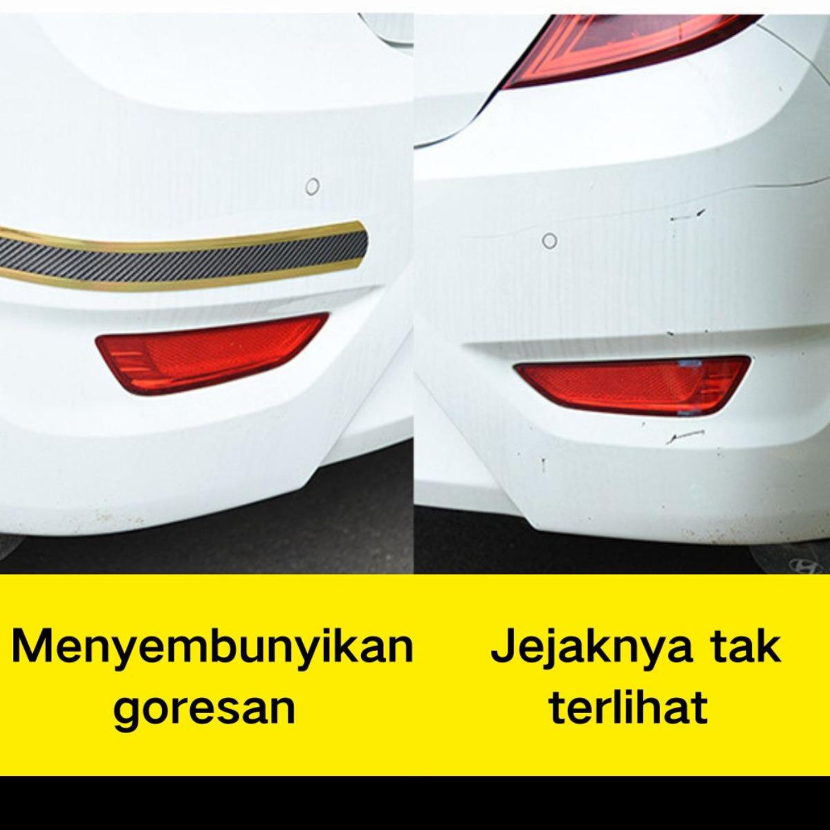 Stiker Pelindung Ambang Pintu Mobil 3 Meter, Serat Karbon Dekorasi Pintu & Bemper, Aksesori Mobil, Mencegah Tabrakan & Menambah Gaya Elegan