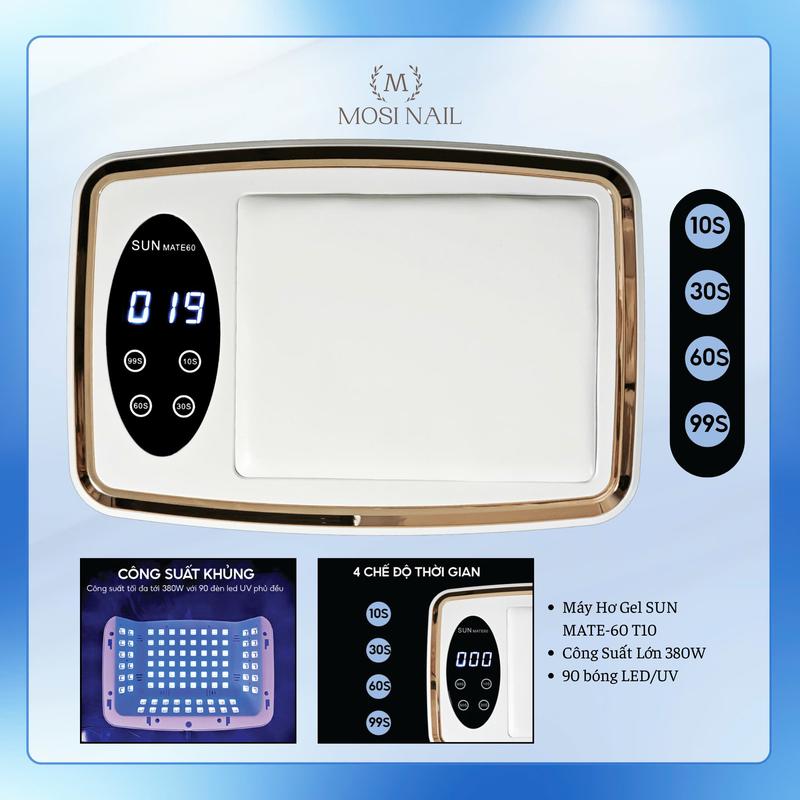 [NHẬN ƯU ĐÃI TRONG LIVE] Máy Hơ Gel SUN MATE-60 Công Suất 380W / 90LED / Bảo Hành 3 Tháng