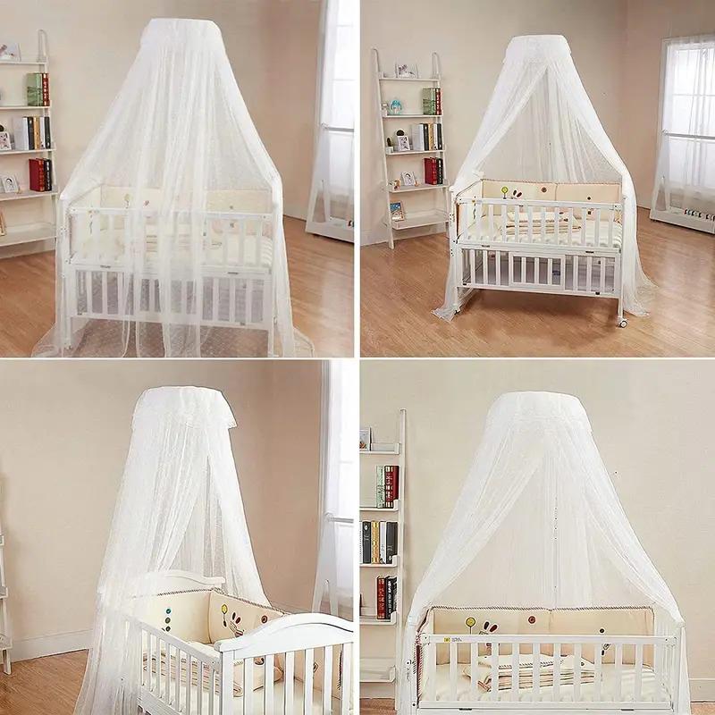 Baby Canopy Infant Toddler Bed Dome Cot Mosquito Netting Hanging Bed Net Mosquito Bar Frame PalaceStyle Crib Bedding Accessories 4