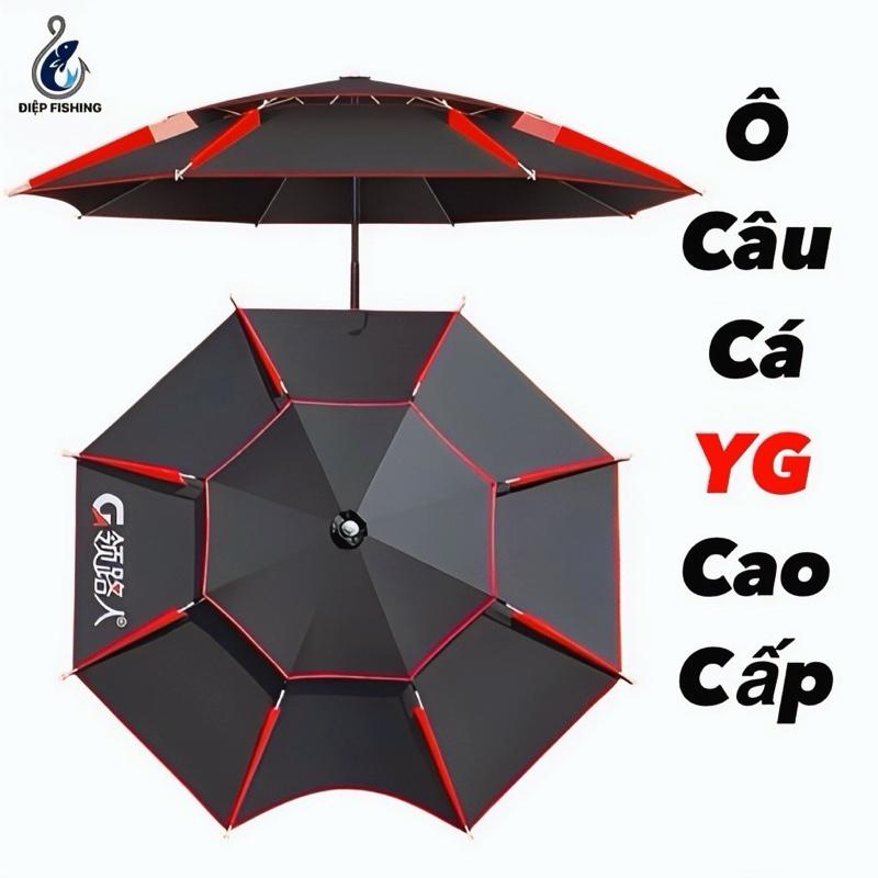 SALE Ô Dù Câu Cá Ô Che Nắng Mưa Ô YG 2 Tầng Siêu Bền Đủ Độ Dài 2m2 - 2m4. Vải Ô YG Thay Thế Có Các Màu Đen Xanh Xám Vàng Đỏ Đi Câu Bắt Cá Fishing oca uca ôchong nuoc