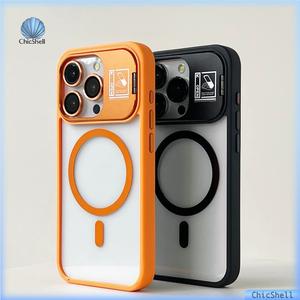 Ốp Điện Thoại Từ Tính Có Giá Đỡ Ống Kính, Dành Cho iPhone 16, 12, 11, 13, 14, 15 Pro Max, 16ProMax, 16Plus, 14Plus, Ốp Cứng, Chống Sốc, Tương Thích Với MagSafe