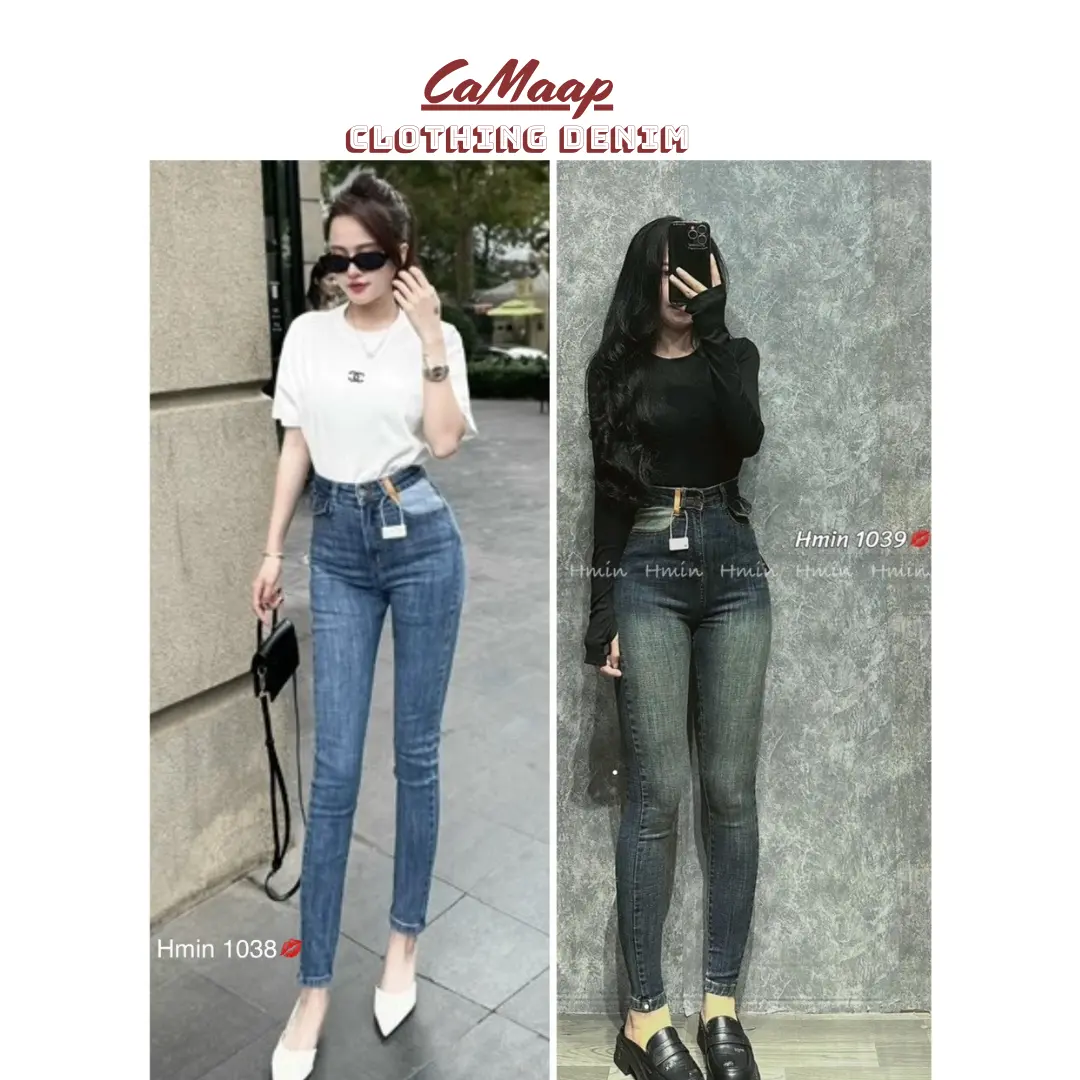 Quần Jeans Nữ Dáng Skinny Ôm Camaap,Tôn dáng chân thon dài và vòng eo nhỏ,hiện đại,trẻ trung và gọn gàng 1038-39