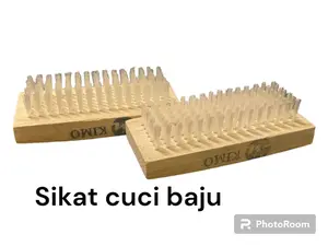 sikat cuci gagang kayu / sikat cuci baju / sikat kayu serbaguna