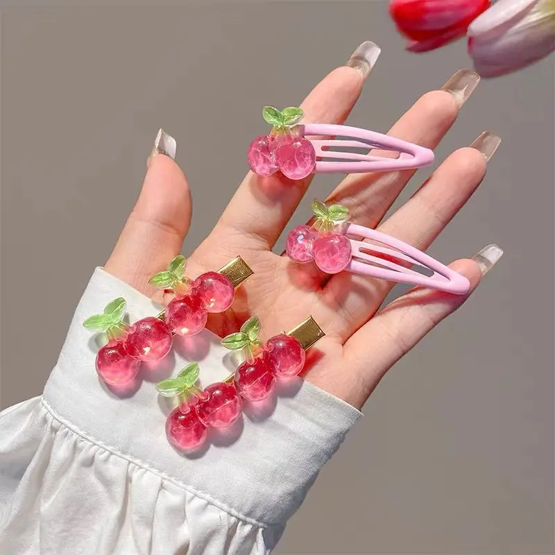 Kẹp Tóc Anh Đào, Phong Cách Ngọt Ngào Cô Gái Mori, Hoàn Thiện Tóc Con, Kẹp Mỏ Vịt, Kẹp Tóc Mái Dễ Thương, Kẹp BB Trẻ Em, Phụ Kiện Đội Đầu