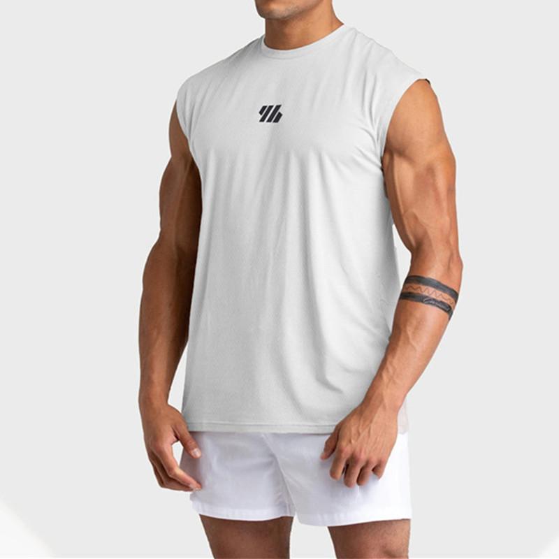 Product Introduction of 2024 Summer new Gym Vest Men Bodybuilding Sleeveless Sports Tank Top quick-drying mesh Fitness Running Tank Top men Clothes 6