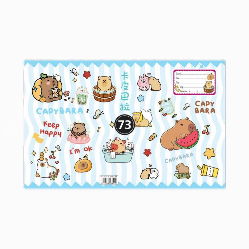 BÌA GIẤY BAO TẬP VỞ CAPYBARA size 20.5cm x 15.5cm - HÀNG CHUẨN CHẤT LƯỢNG (XẤP 10 CÁI)