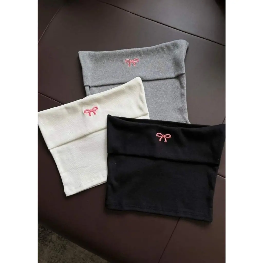 BARE_Áo Ống Croptop Quây Ngang, Áo Quây Không Mút Ôm Body Phong Cách Basic Mẫu Trơn & Thêu Nơ- A304 Nữ Women