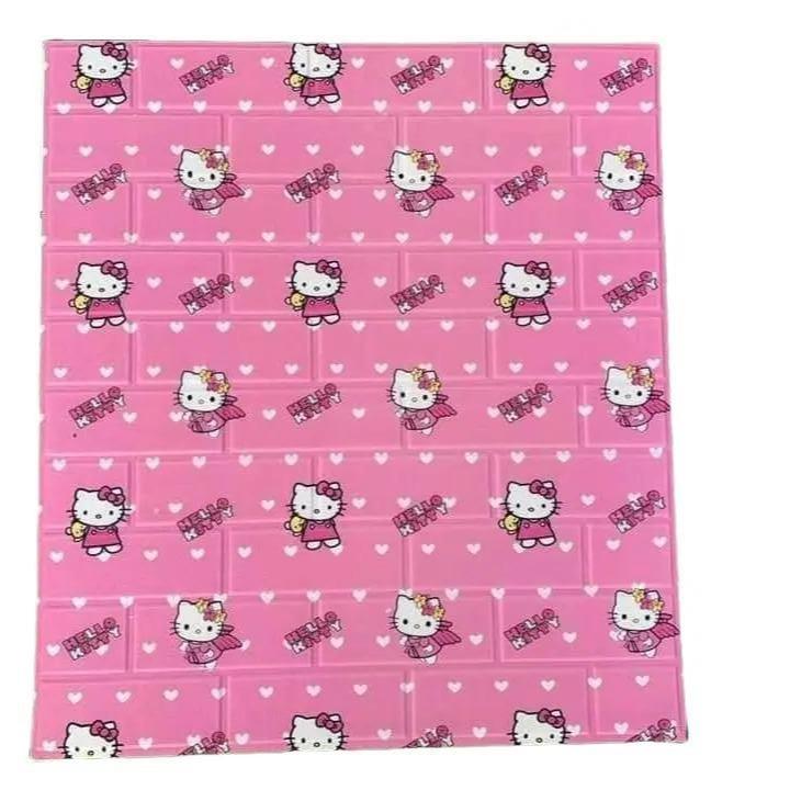 Combo 10 tấm Xốp Dán Tường Hello Kitty hồng khổ lớn 70x77cm sẵn keo dán chống thấm nước phòng khách đá xám trắng phòng tắm miếng dán tấm nhựa phòng tắm tự kết dính miếng chống tĩnh điện mieng dantuong miếng phòng bếp chống mốc phòng bếp vn ❤ trắng-96cm