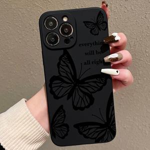 Funda para celular con patrón de mariposa, protector decorativo compatible con iPhone 16 15 14 13 12 11 Plus Pro Max