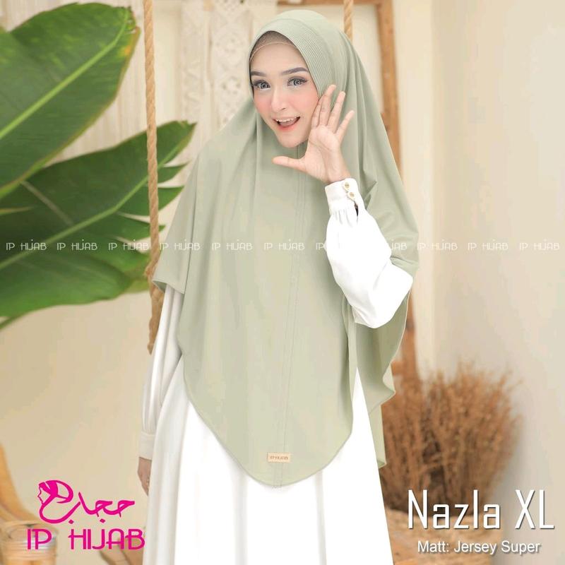Nazla - Hijab Instan Size XL Bahan Jersey Premium Hijab Santai Lembut Panjang Muslim 1