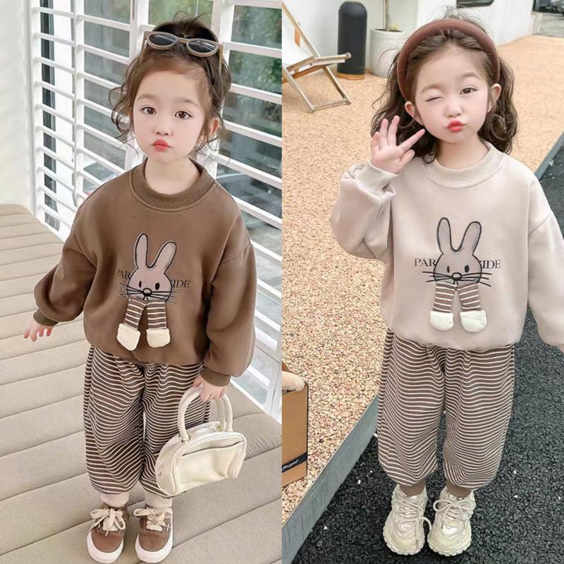 Bộ Xinh Bé Gái Dài Tay Mặc Mùa Thu Đông Size Từ 9kg - 28kg Chất Đẹp Dày Dặn Giặt Máy Được set  đồ thỏ nỉ 2 da tay  day lanh gai quần  nỉ ống rộng đồ  bộ bông