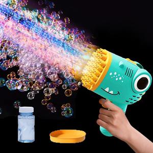Cute Durable Dinosaur Patten 40 Hole Bubble Machine Toy, Portable Bubble Maker with 50ml Bubble Liquid & Bubble Tray without Battery, Toys, Gifts for Men, Birthday Gifts, Valentine's Day Gift