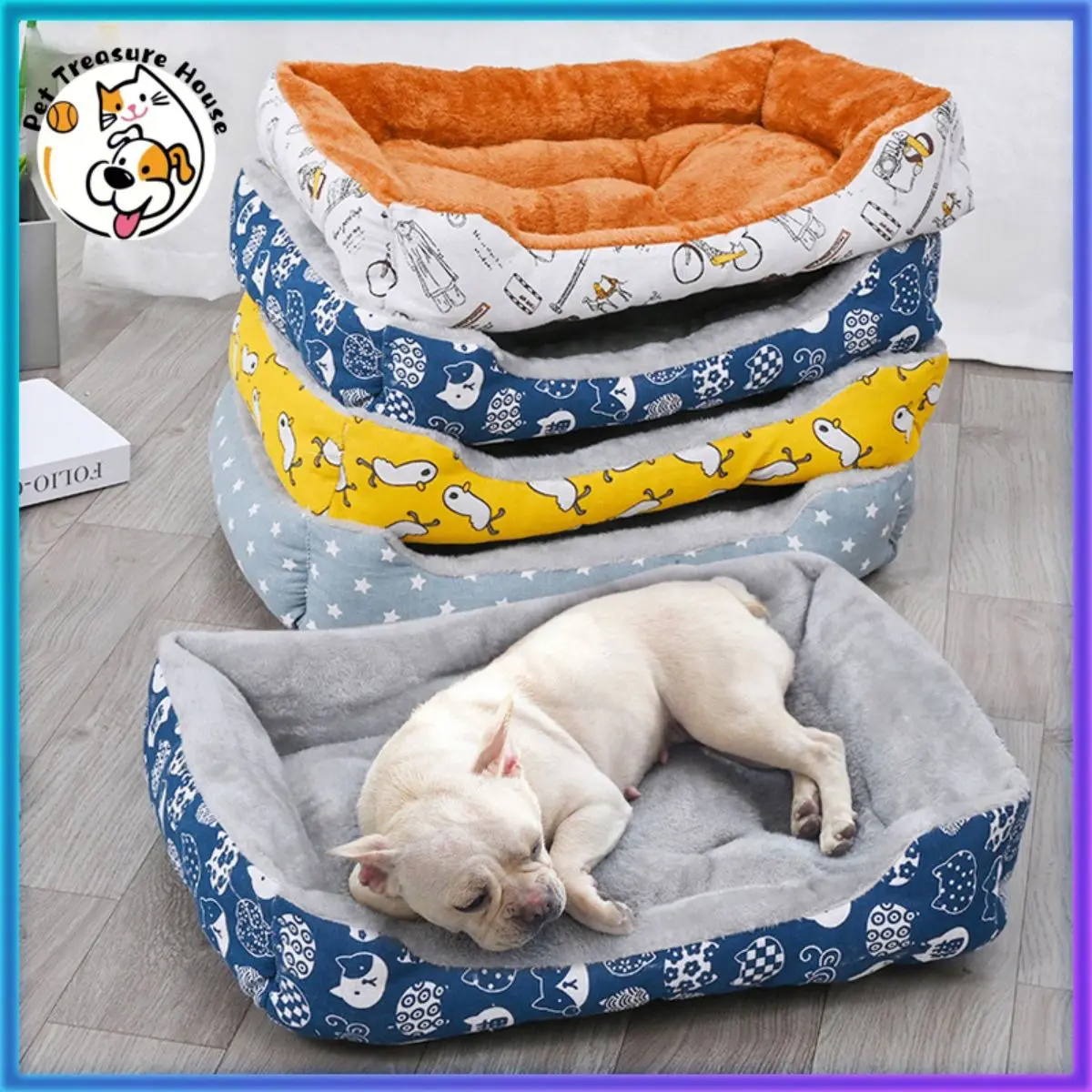 Dog Bed Mat Washable Pet Cat Bed Sleeping Warm Soft Bed for Puppy and Kitty