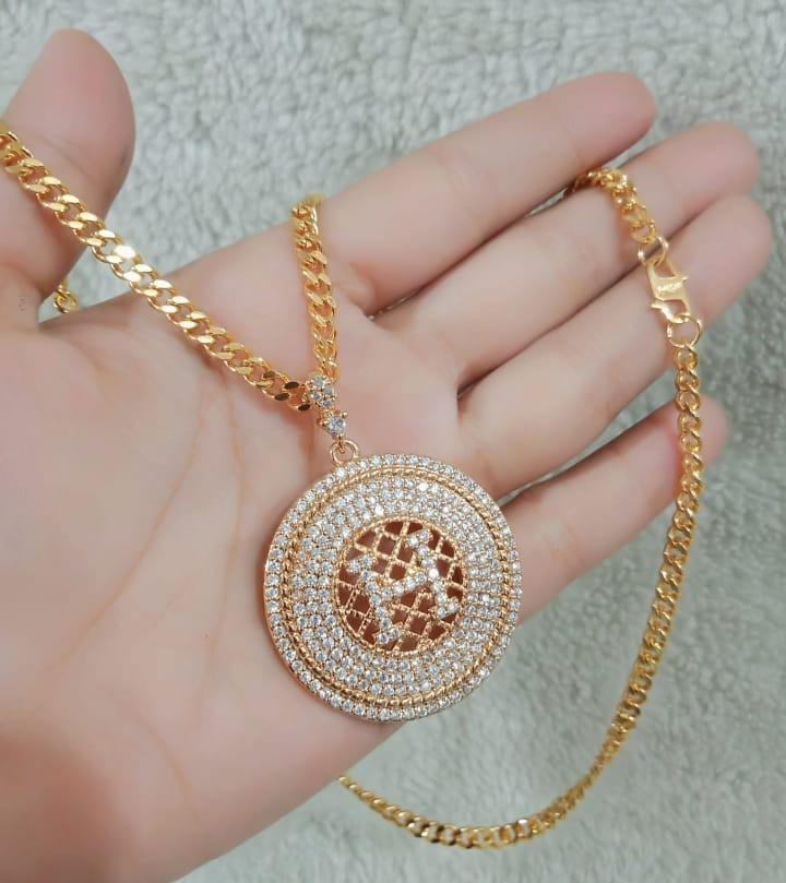 Product Introduction of kalung rantai motif H titanium anti luntur Perempuan  perhiasan 1