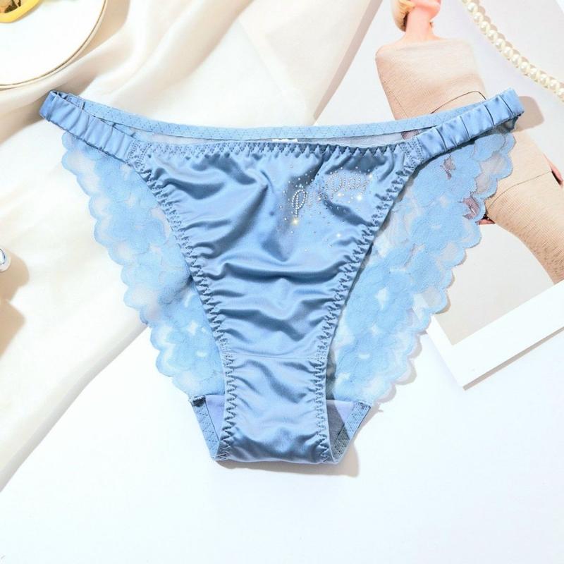 Product Introduction of QUẦN LÓT NỮ DÂY SƯỜN LỤA SATIN BÓNG, VẢI LƯỚI VIỀN HOA XUYÊN THẤU, ĐÍNH HẠT KIM cươnġ SANG TRỌNG, GỢI CẢM 16