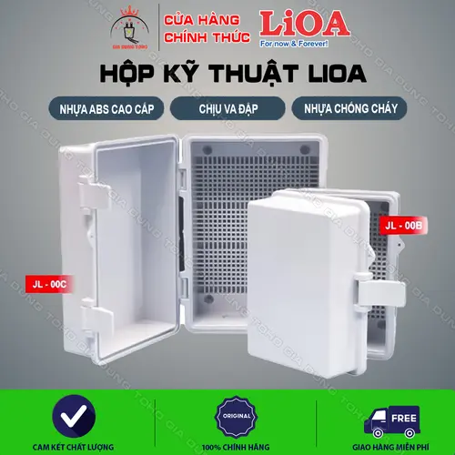Tủ điện nhựa ngoài trời, hộp kỹ thuật chống nước, trong nhà LIOA, L-00C (loại lớn) & JL-00B (loại nhỏ)