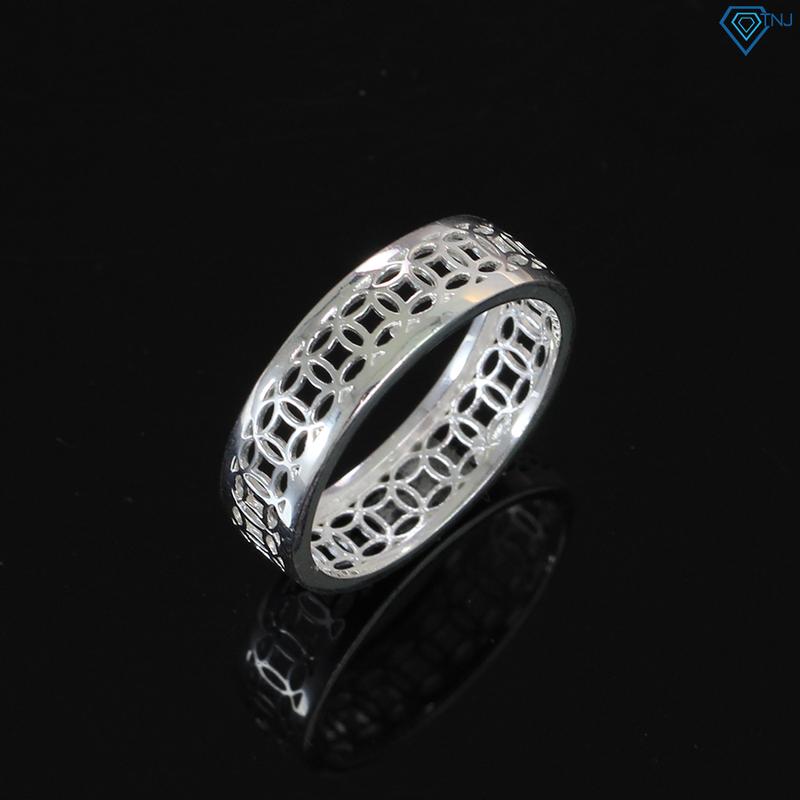  Nhẫn kim tiền bạc cho nam không dính đá đơn giản NNA0226 