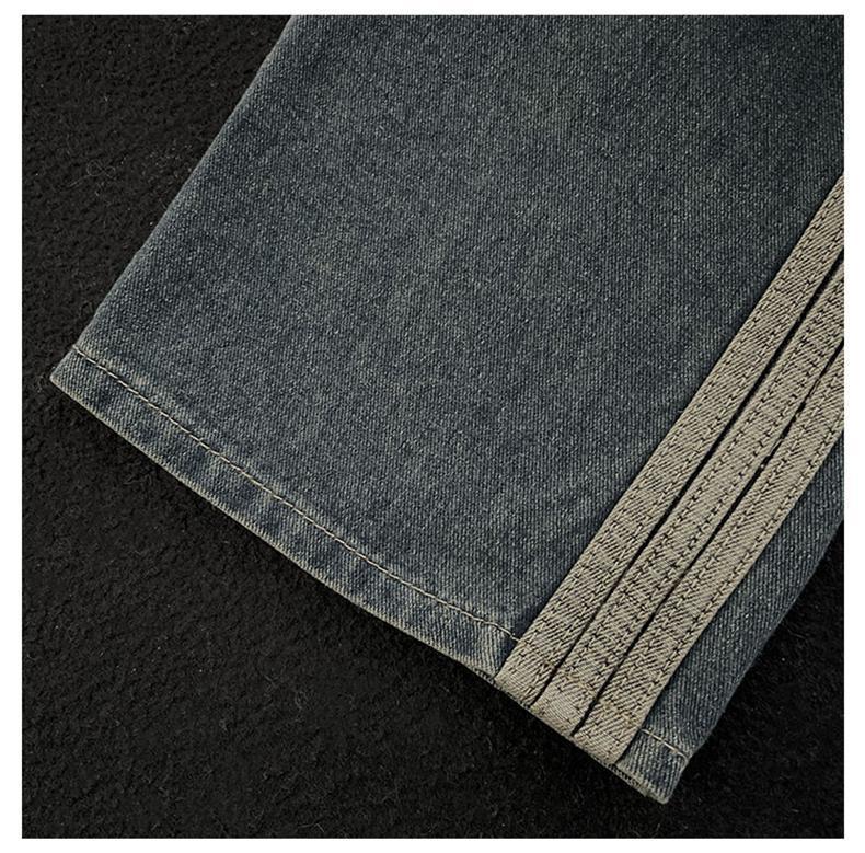 Product Introduction of Quần Dài Denim, Huimo, Phong Cách Mỹ, Đường May Bên Hông Làm Cũ, Khâu Sọc, Kiểu Cleanfit, Dáng Rộng Mùa Thu, Quần Ống Rộng, Dành Cho Nam 19