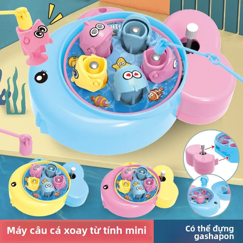 Máy Câu Cá, Kích Thước Nhỏ, Quà Tặng Câu Cá Xoay Và Bọc, Thích Hợp Cho Trẻ Em, Đồ Chơi Bộ Ghép Hình Tương Tác Giữa Bố Mẹ Và Con Cái