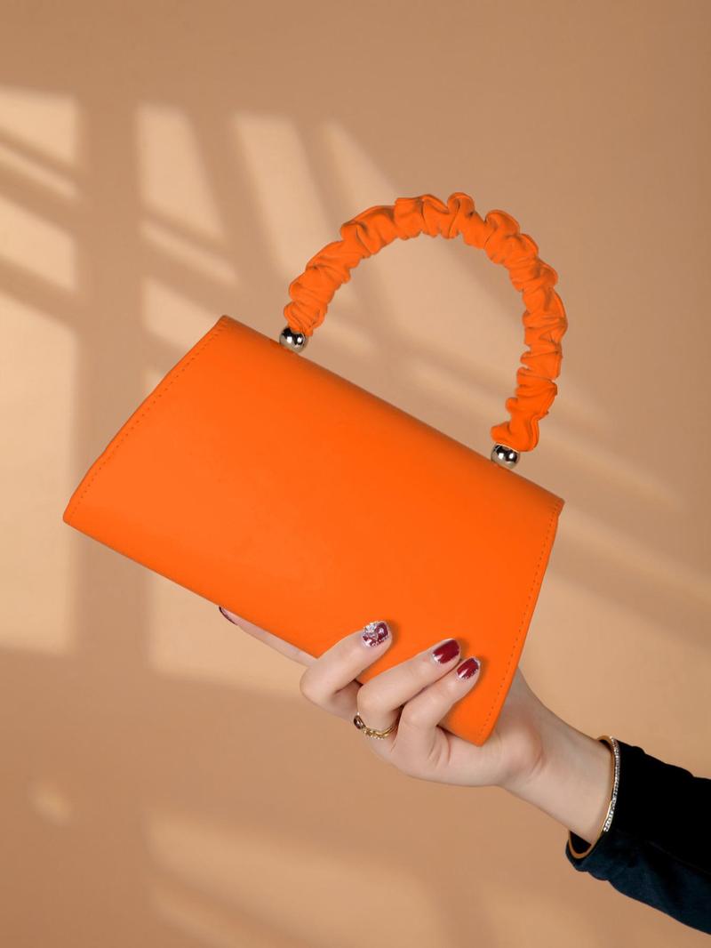 Product Introduction of Women's Elegant Bowknot Handle Design Evening Bag, Trendy Minimalist Chain Strap Clutch Bag, Chic All-match Purse for Dating & Party Decor 8