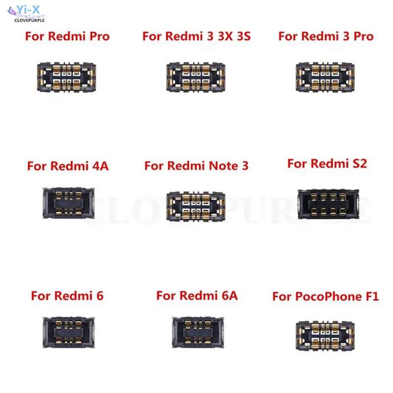 1X FPC Connector Battery Holder Clip For Xiaomi Redmi 3 3X 3S pro 4A Note 3 S2 6 6A F1 On Motherboard
