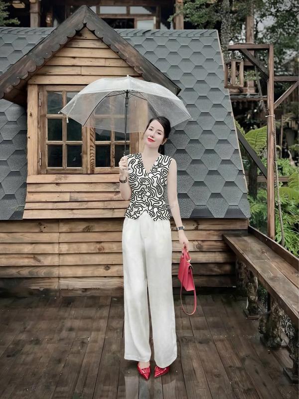 Áo Gile Nữ, Set Nữ Hàng Thiết Kế,Bộ Nữ Sang Chảnh, Thời Trang Trung Niên, Quần Suông P82