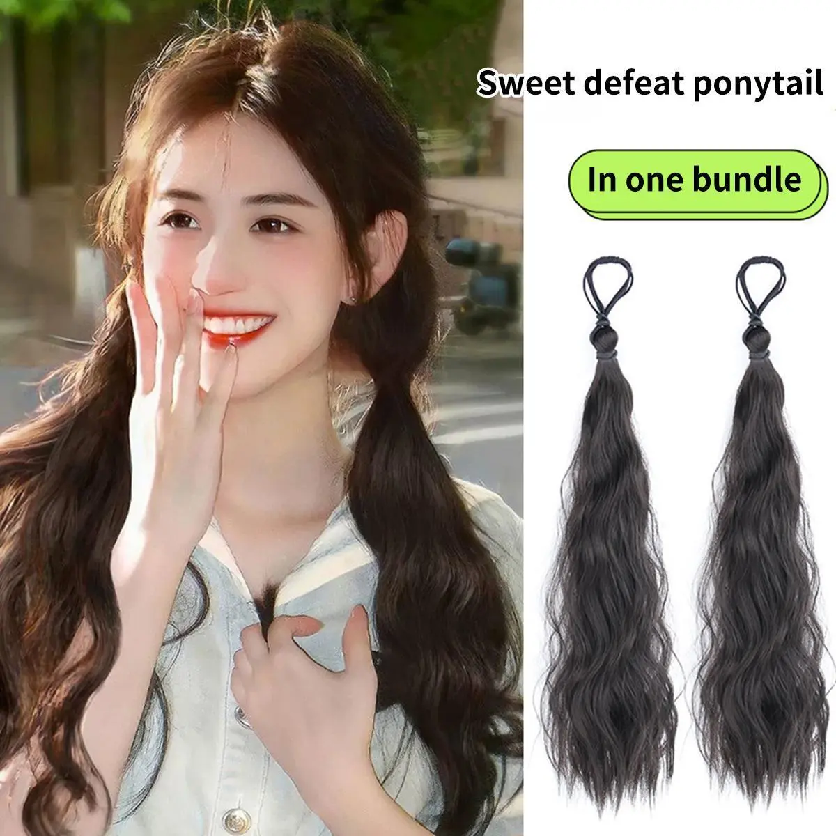 Self-Winding Ball Head Wig, Hair Band, Natural Fluffy Hair, Volume Simulation, Hair Bud, Hair Bag