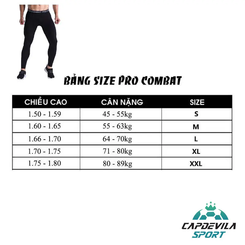 Quần Giữ Nhiệt Nam, Quần Tập Gym Jogger LEGGING Nam Lót Trong Dài Pro Combat Thể Thao Bóng Rổ Đá Bóng Chạy Bộ Sport 6