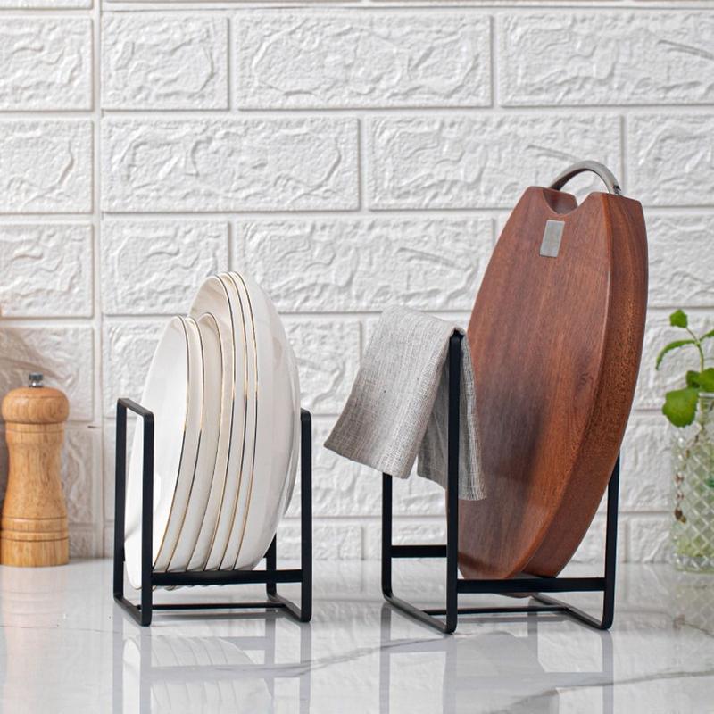 Product Introduction of Durable Carbon Steel Dishware Drain Rack Space Saving Multifunctional Dish Draining Rack Plate Storage Holders for Kitchen Supplies 16