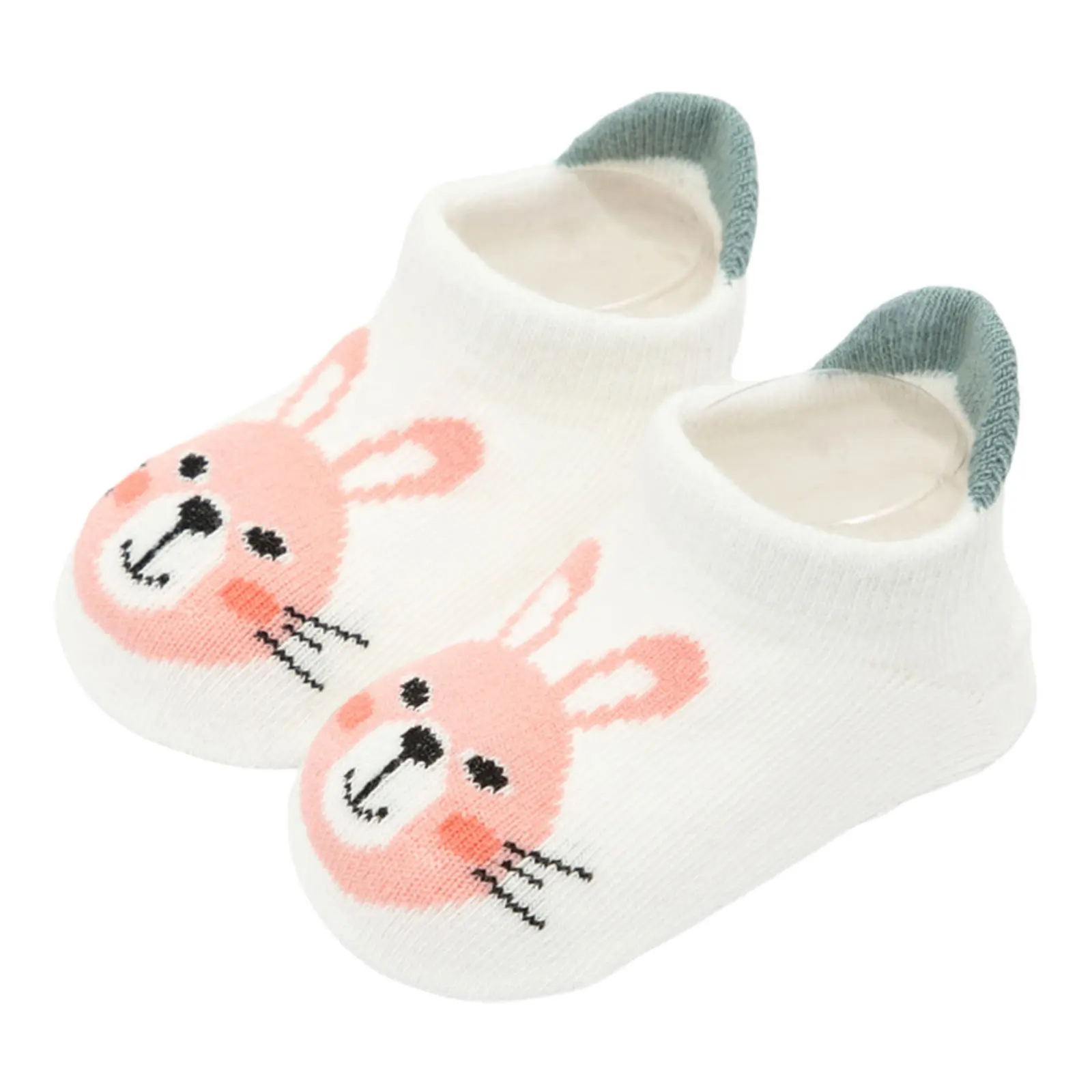 Baby Grip Socks Stretch Cartoon Animal Print Anti-slip Floor Crew Socks for Toddler Girls Boys