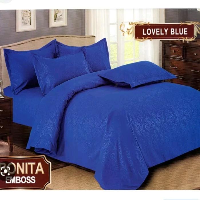 Sprei Bonita Polos EMBOSS BANTAL 4 ( 180x200 ) King Size 4