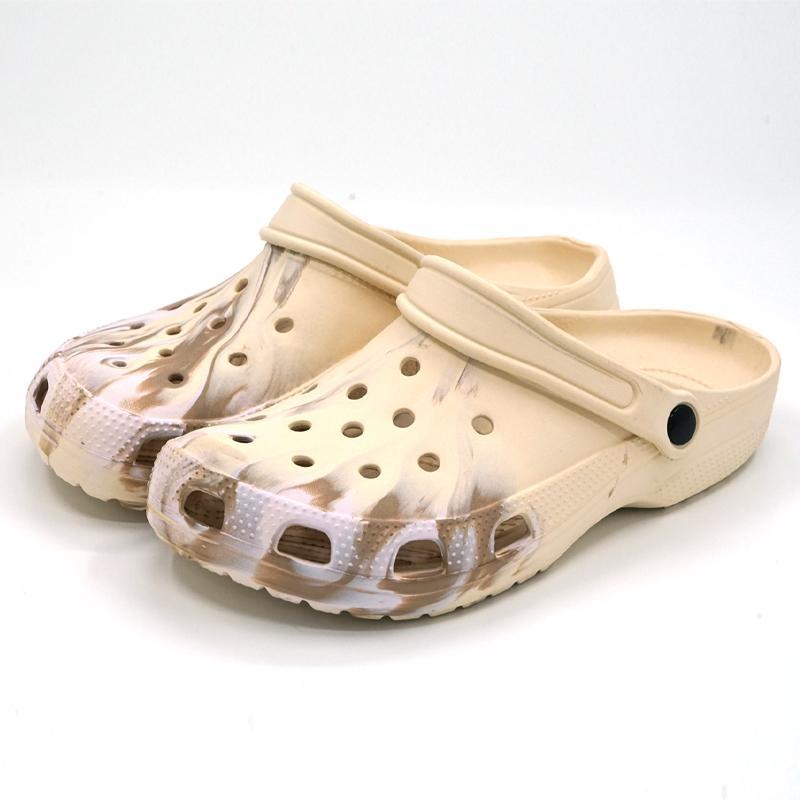 Product Introduction of Tie dye  Neutral slippers sandals summer beach shoes wrapped toe breathable Outdoor shoes for men and women 4