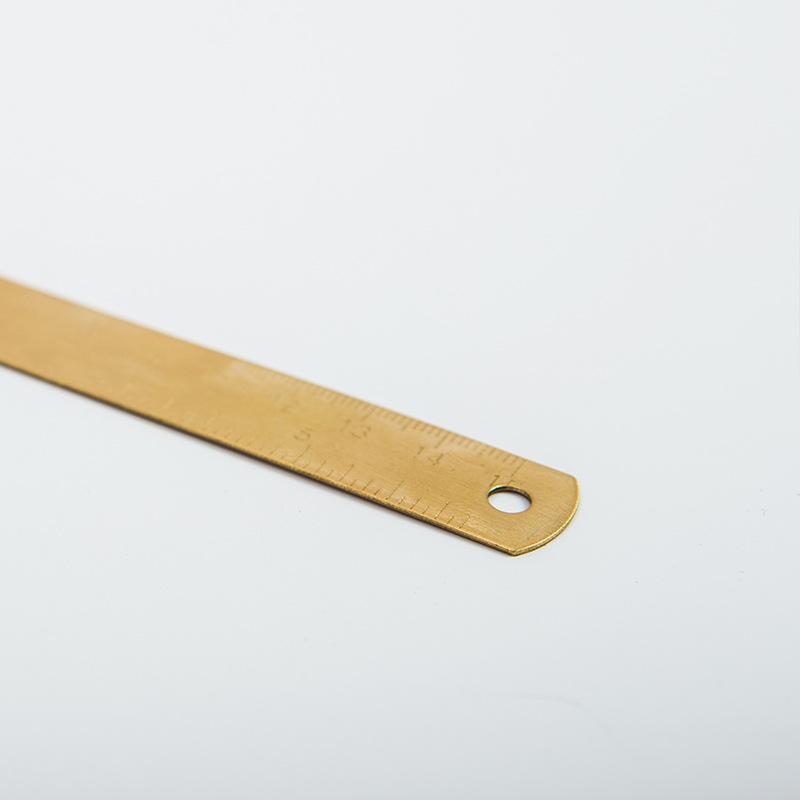 Product Introduction of 15cm Brass Ruler Gold Color Centimeter Scale Pretty Ruler Student Drafting Supplies School Stationery 2