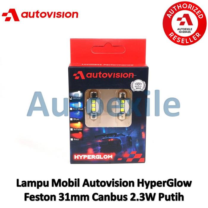 Gambar Autovision HyperGlow LED Festoon 31mm Canbus 2.3W White Putih Terang 31 mm Lampu Plafon Kabin Interior Bagasi Mobil - Putih dari Autoexile Kota Medan 4 Tokopedia