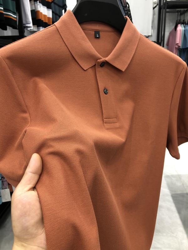 Product Introduction of Boxy cropped polo shirts plaid summer high-end men's polo shirt short sleeve cotton polo collar casual high-grade shirt top men's T-shirt Tropical Human 12