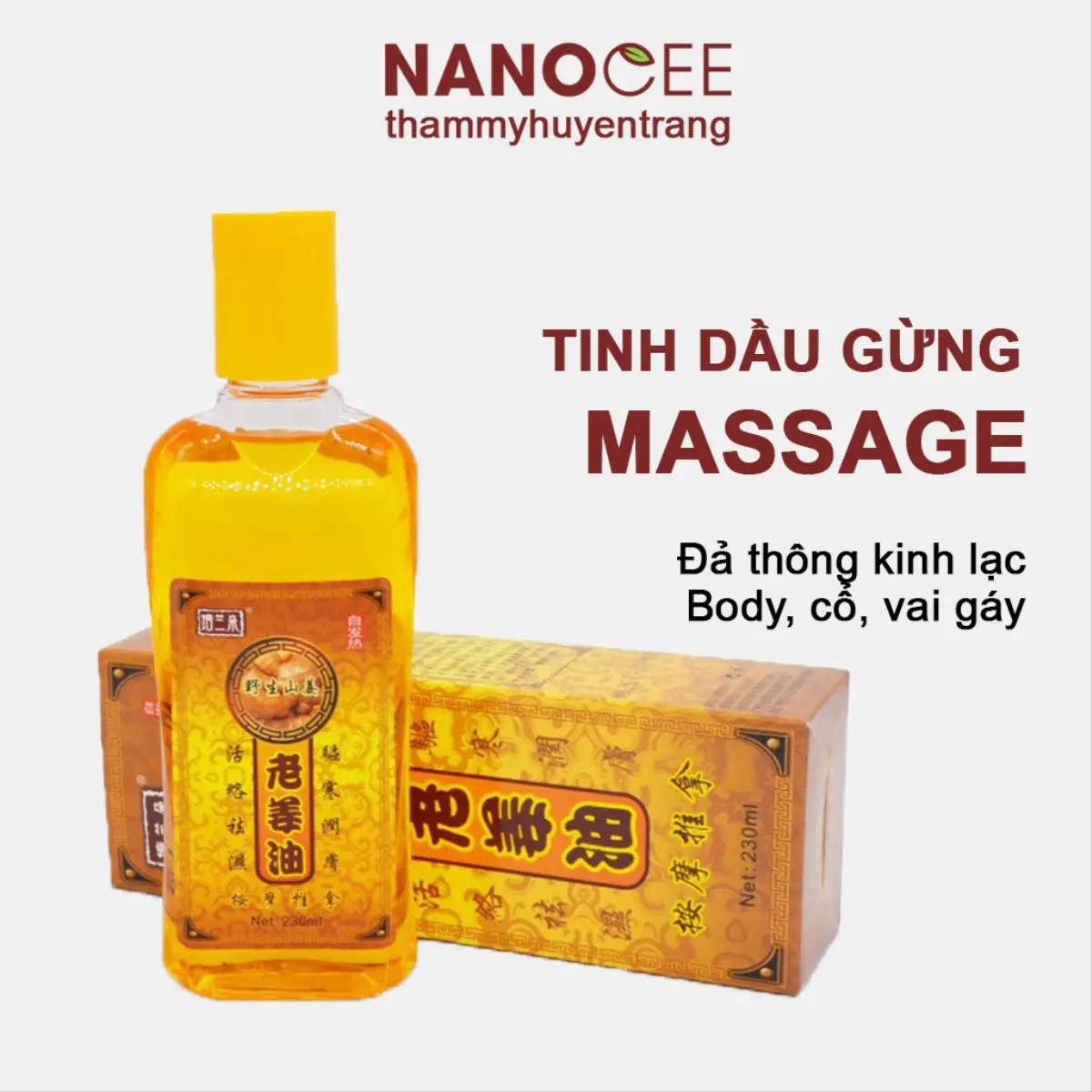 Dầu Gừng Massage Dung Tích 230ml