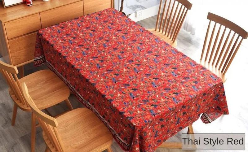 Product Introduction of Printed Bohemian Ethnic Fabric Cotton Linen By Meters for Dress Skirt Tablecloth Diy Sewing Vintage Cloth Breathable Soft Flower 28
